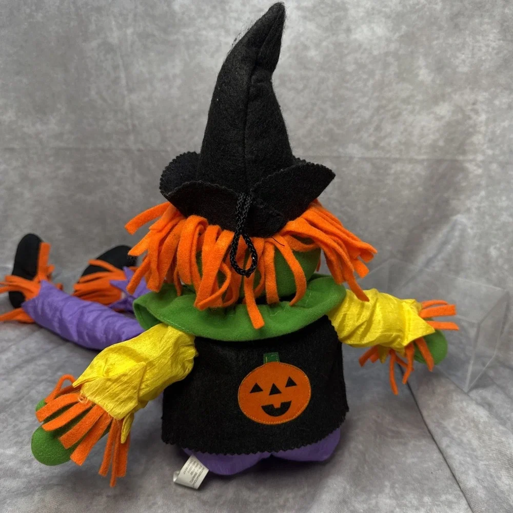 Vintage Scarecrow Plush 1993 Halloween Nylon International Silver 27" Fall Decor - Picture 5 of 14